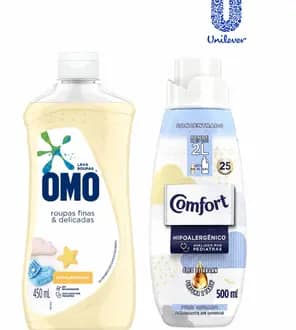 Kit OMO Roupas Finas e Delicadas Original + Amaciante Comfort 500 ml