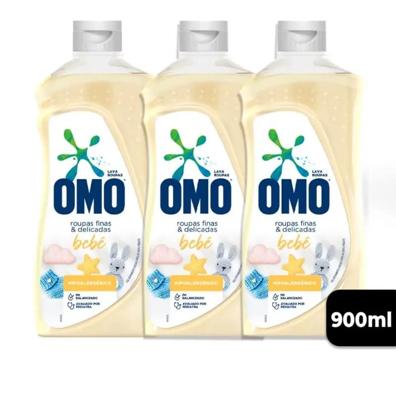 Sabão Líquido OMO Puro Cuidado 900 ml