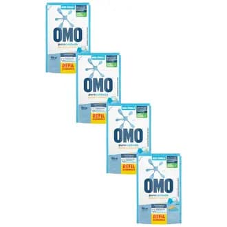 Sabão Líquido OMO Puro Cuidado 900 ml – Kit com 4 unidades
