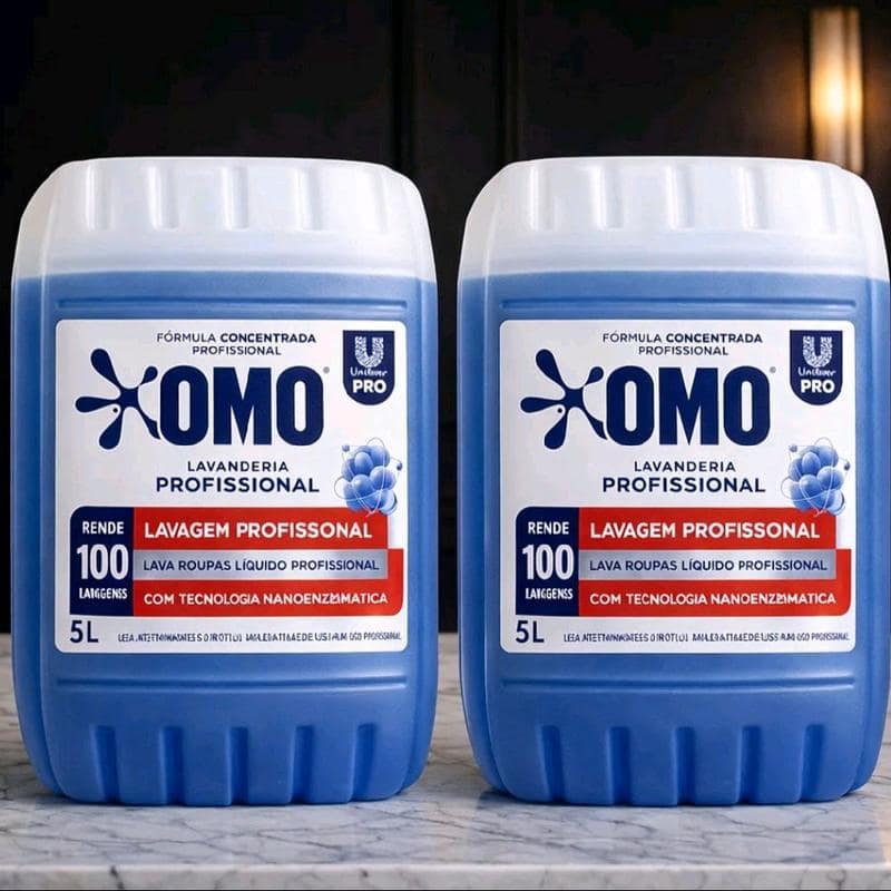 Sabão Líquido OMO Lavanderia Profissional 10 L – Kit com 2 unidades