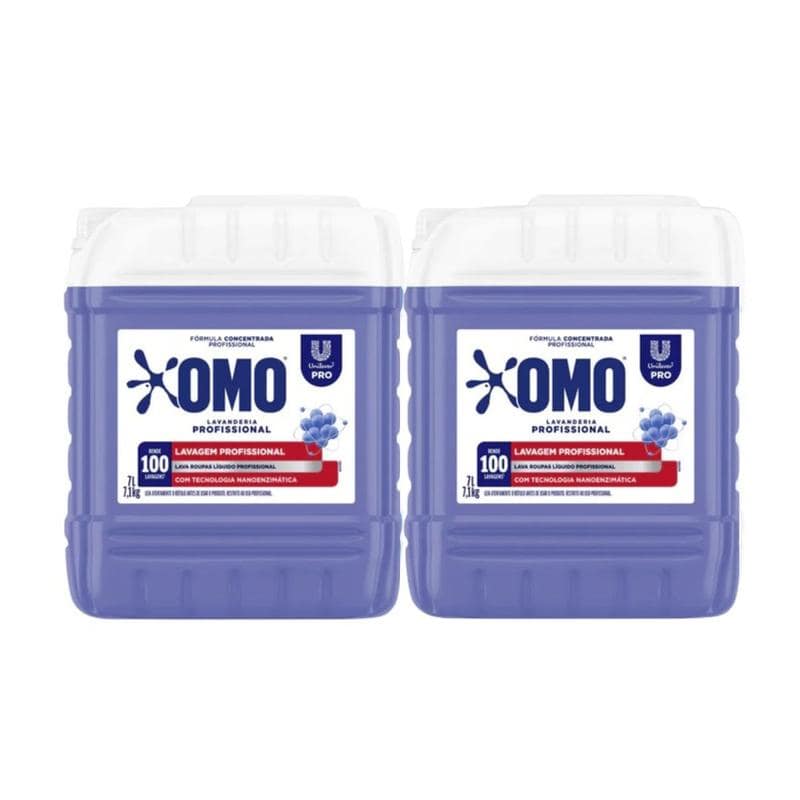 Sabão Líquido OMO Lavanderia Profissional 7 L – Kit com 2 unidades