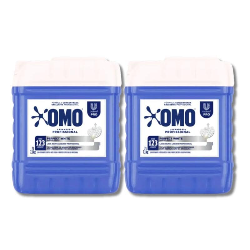 Sabão Líquido OMO Perfect White 7 L – Kit com 2 unidades