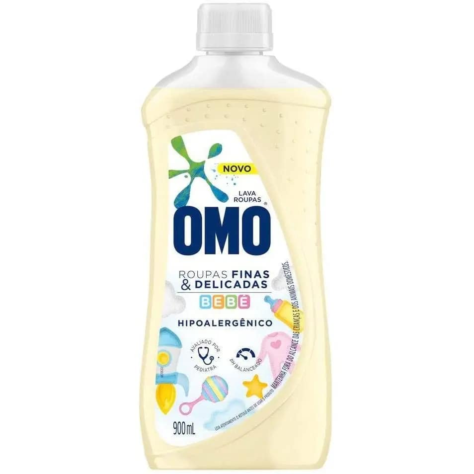 Sabão Líquido OMO Roupas Finas e Delicadas Bebê 900 ml