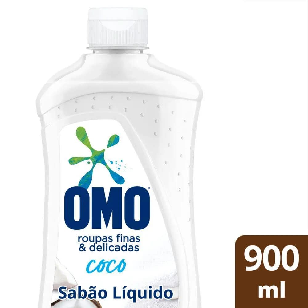 Sabão Líquido OMO Roupas Finas e Delicadas Coco 900 ml