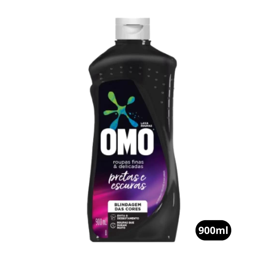 Sabão Líquido OMO Roupas Finas e Delicadas Pretas E Escuras 900 ml
