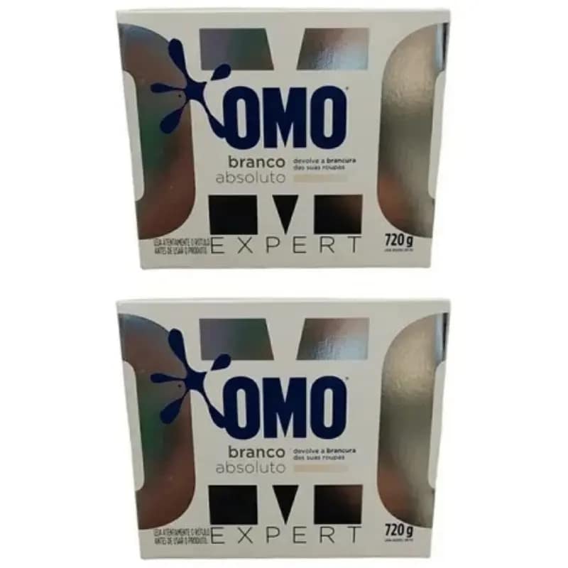 Sabão em Pó OMO Expert Branco Absoluto 720 g – Kit com 2 unidades