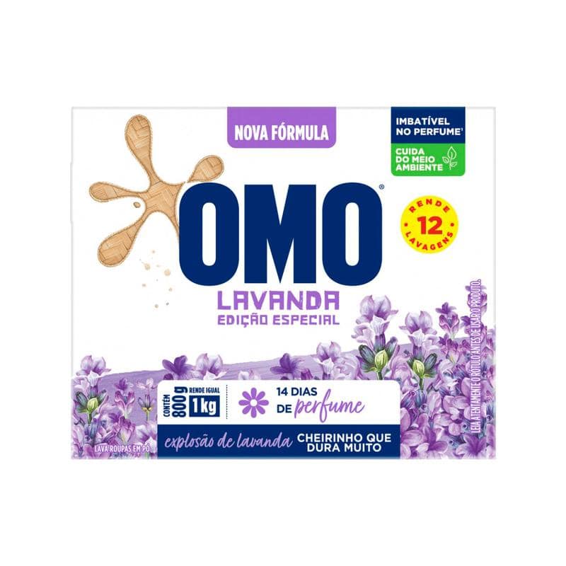 Sabão em Pó OMO Lavanda 800 g