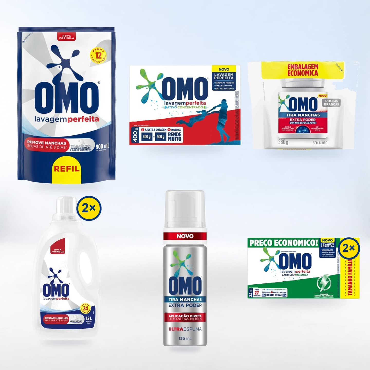 Kit Rotina Essencial da Família — embalagens incluídas
