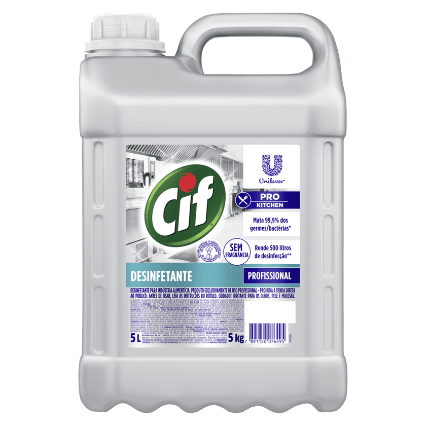 Cif Disinfectant Professional Fragrance-Free 5 L
