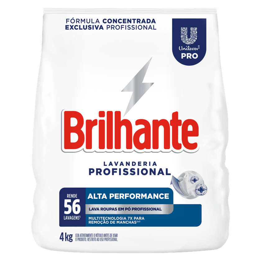 Brilhante Laundry Detergent Powder Professional 4 kg 56 Washes