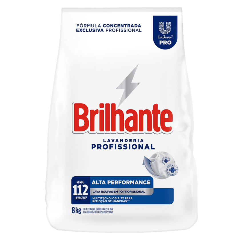 Brilhante Laundry Detergent Powder Professional 8 kg 112 Washes
