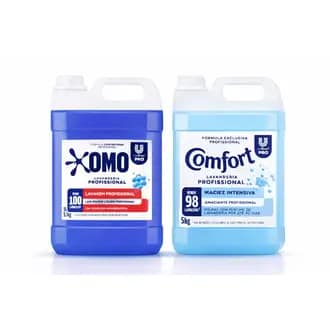 Kit OMO Lavanderia Profissional + Amaciante Comfort 5 L