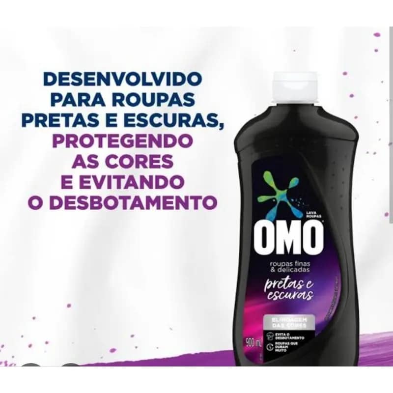Sabão Líquido OMO Roupas Finas e Delicadas Pretas E Escuras