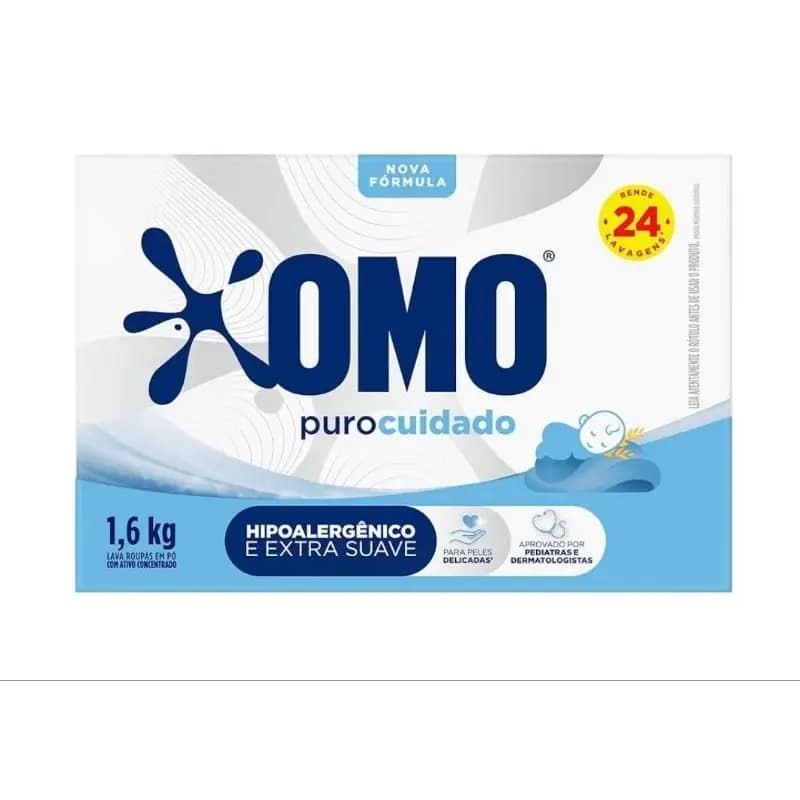 Sabão em Pó OMO Puro Cuidado 1.6 kg