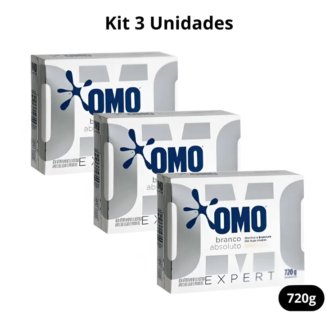Sabão em Pó OMO Perfect White 720 g – Kit com 3 unidades