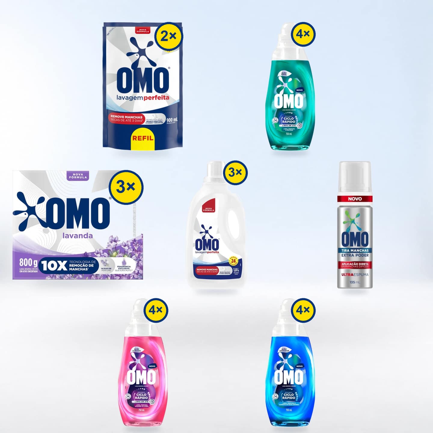 Kit Rotina Rápida Mensal — embalagens incluídas