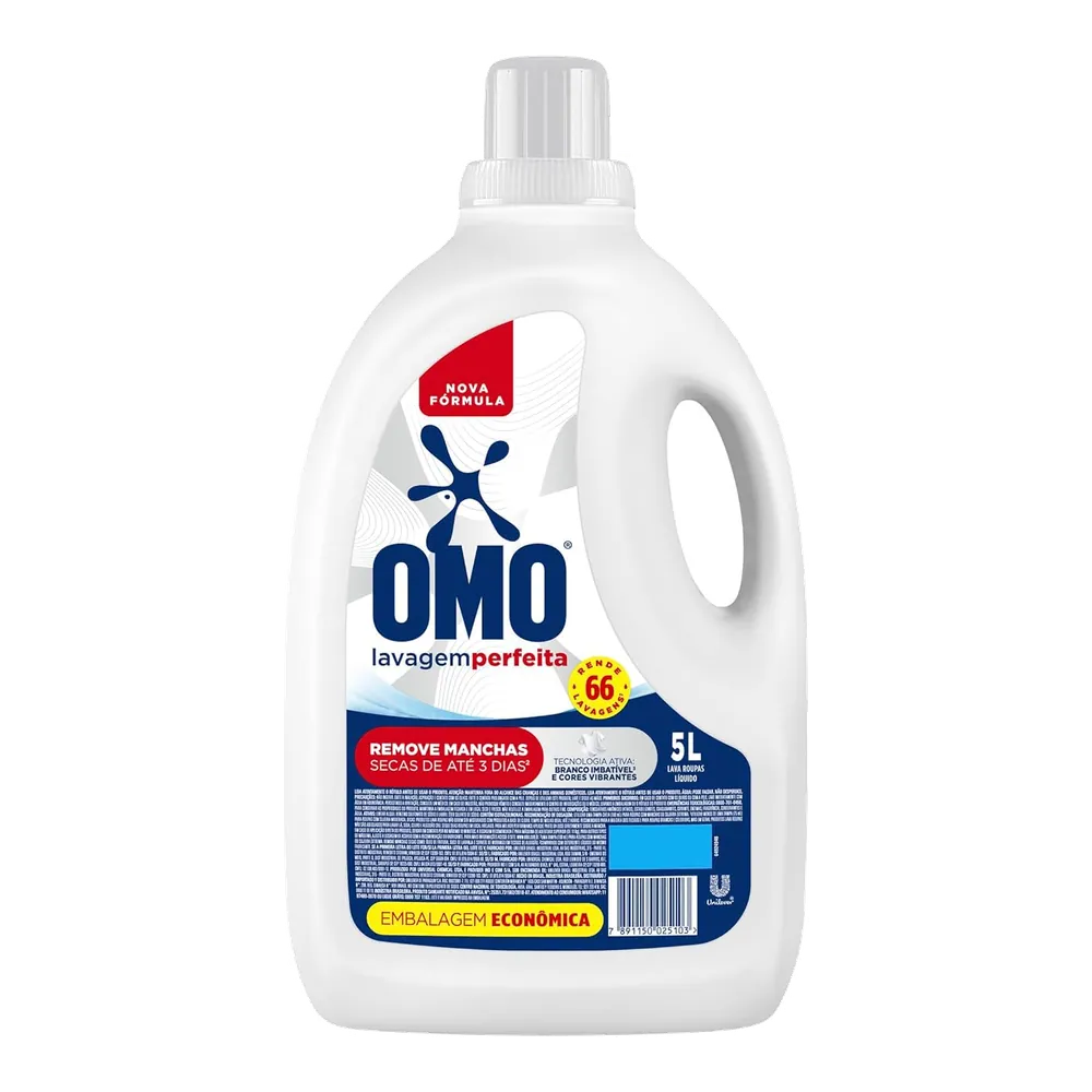 OMO Lavagem Perfeita Sabão Líquido 5 L