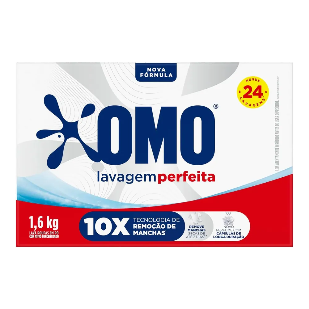 OMO Lavagem Perfeita Sabão em Pó 1,6 kg