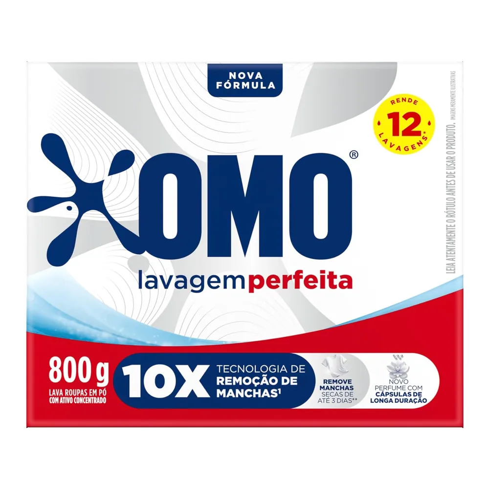 OMO Sabão em Pó Lavagem Perfeita 800 g