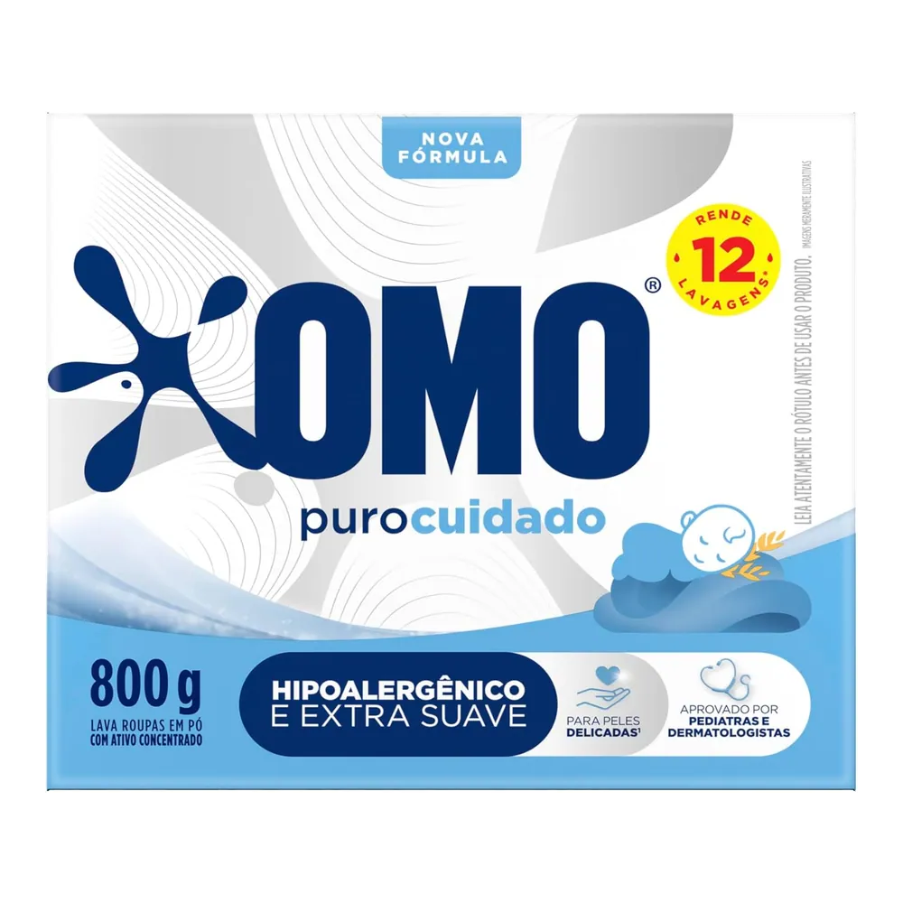 OMO Puro Cuidado Sabão em Pó 800 g