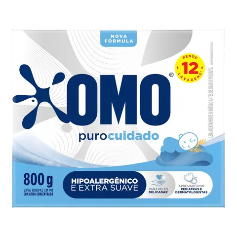OMO Puro Cuidado Sabão em Pó 800 g