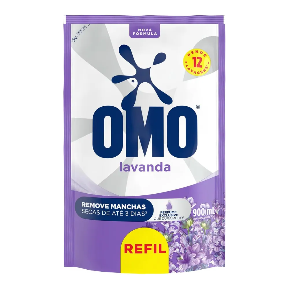 OMO Lavanda Sabão Líquido Refil 900 ml