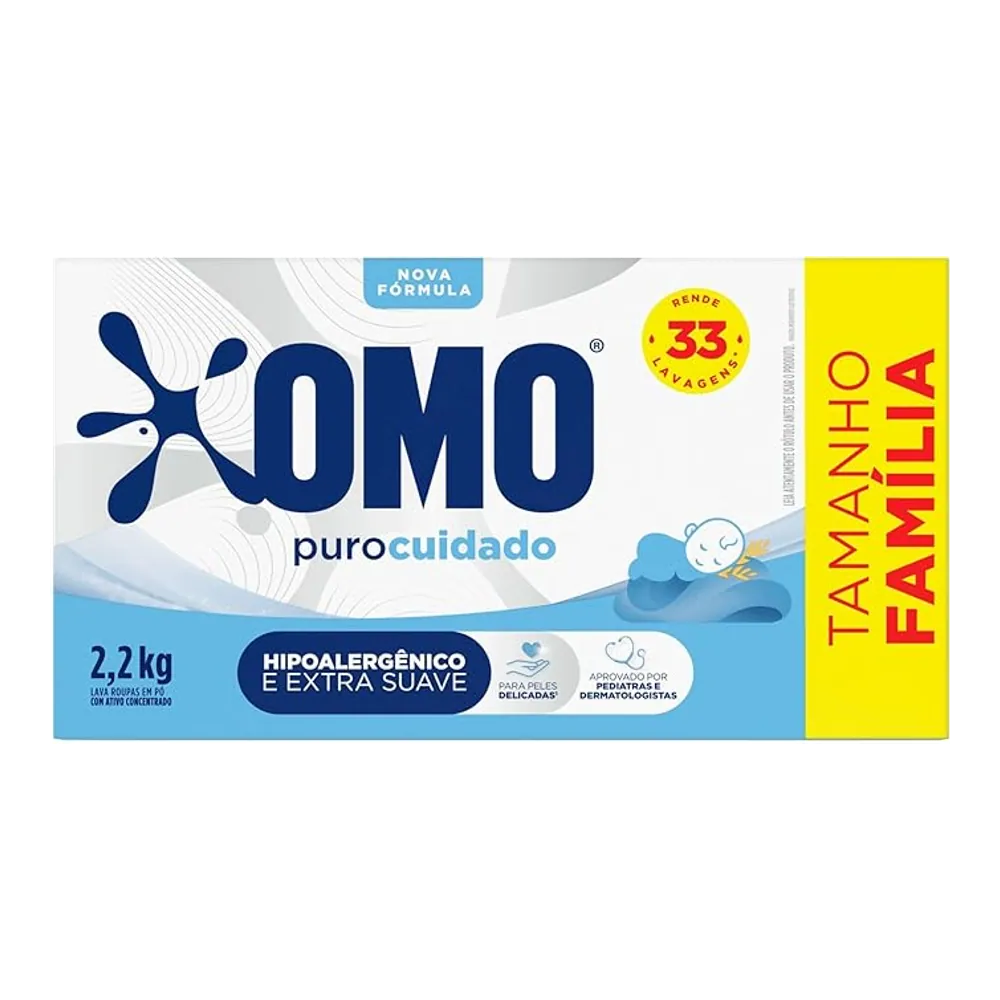 OMO Puro Cuidado Sabão em Pó 2,2 kg