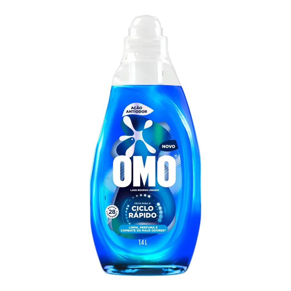 OMO Ciclo Rápido Ação Antiodor 1,4 L