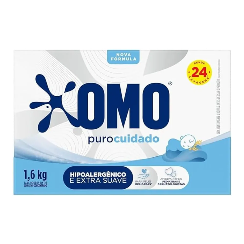 OMO Puro Cuidado Sabão em Pó 1,6 kg