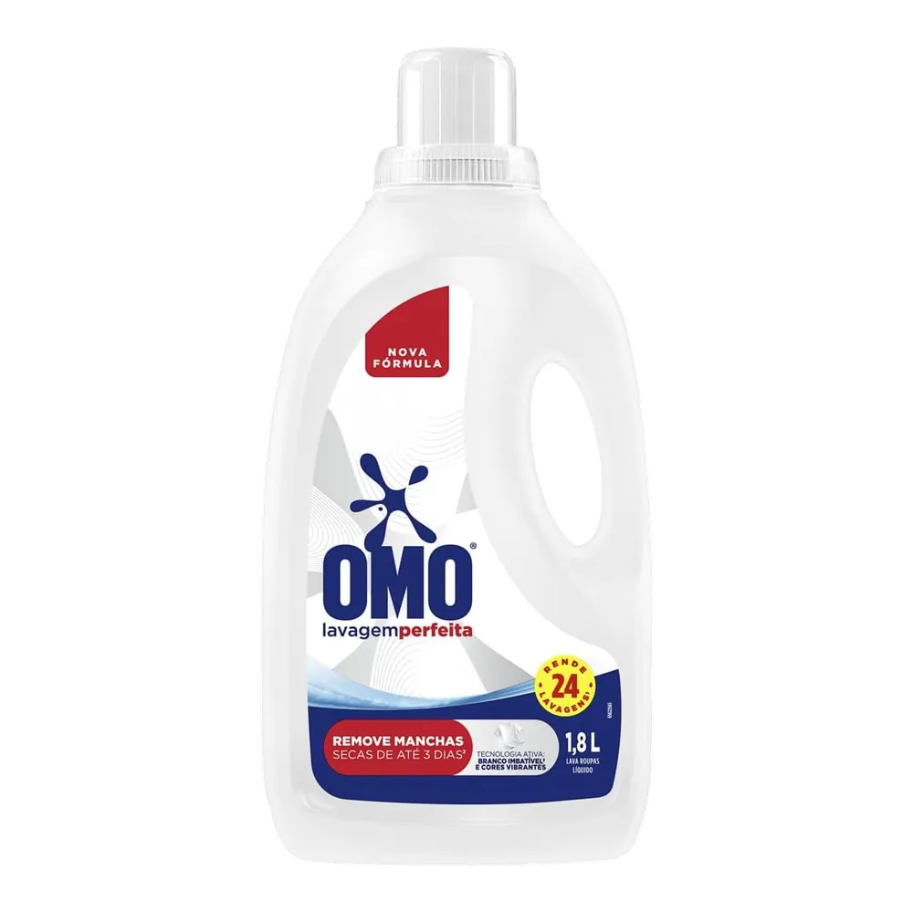 Lava-roupas líquido OMO Lavagem Perfeita 1,8 L